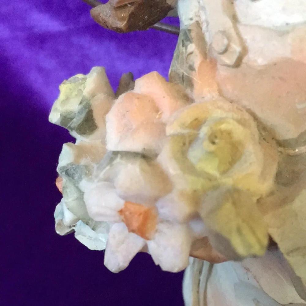 Resin Angel Holding Basket of Flowers